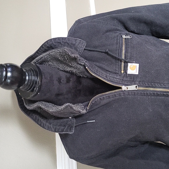 Carhartt Black Weathered Wildwood Jacket Size Medium - Picture 2 of 13